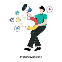 Inbound Marketing flat style design vector illustration. stock illustration