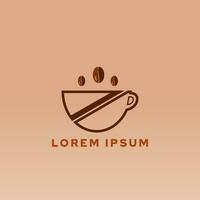 firmar o icono de café café vector ilustración con jarra y café frijoles forma. café tienda marca logo, símbolo. aislado antecedentes