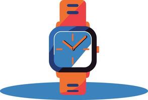 reloj de pulsera en ux ui plano estilo vector