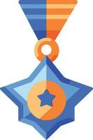 medallas para ganadores en ux ui plano estilo vector