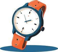 reloj de pulsera en ux ui plano estilo vector