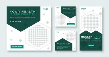 Medical Social Media Post for Online Marketing Promotion Banner, Story and Web Internet Ads Flyer vector