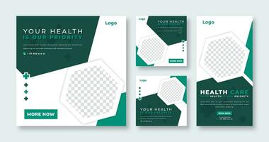 Medical Social Media Post for Online Marketing Promotion Banner, Story and Web Internet Ads Flyer vector