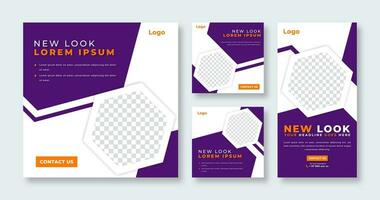 Geometric Shapes Social Media Post for Online Marketing Promotion Banner, Story and Web Internet Ads Flyer vector