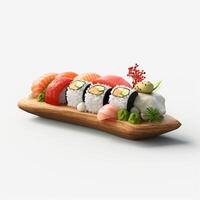 AI Generative high quality 3D style design of sushi photo