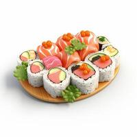 high quality 3D style design of sushi photo