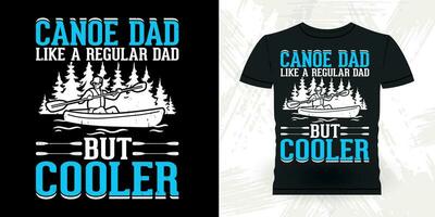 Dad Lover Funny Paddling Boat Vintage Kayaking T-shirt Design vector