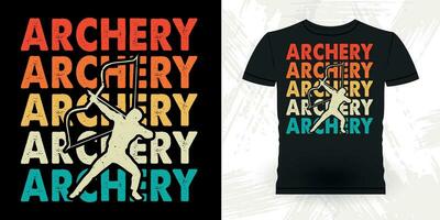 Funny Archer Hunting Lover Retro Vintage Archery T-shirt Design vector