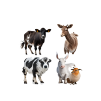 Cow calf transparent background generative with ai png