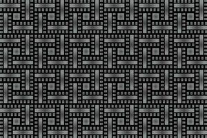 Abstract black and white pattern. Dark textured background with chain knitting. vector