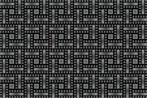 Abstract black and white pattern. Dark textured background with chain knitting. vector