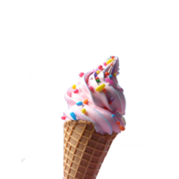 Chocolat la glace crème faloodeh lait, nourriture cônes transparent Contexte génératif avec ai png