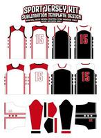 Red Star Simple Jersey Design Sportswear Pattern Template vector