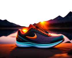 Road Trail Running Shoes Black generative with ai png
