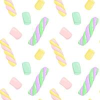 Vector seamless pattern with marshmallows
