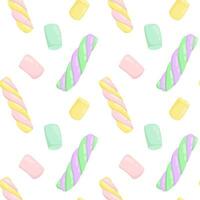 Vector seamless pattern with marshmallows