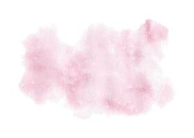 Abstract watercolor pink paint stain on white background vector