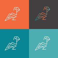 Geometric Parrot Logo. Parrot Logo, Vector Parrot Logo, Colorful Parrot Logo.