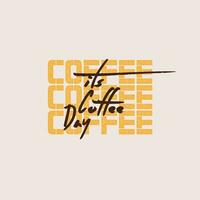 café amante tipografía vector