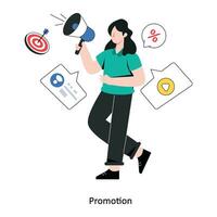 Promotion flat style design vector illustration. stock illustration