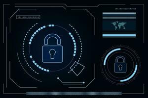 Cyber security technology concept , Shield With Keyhole icon  , personal data , vector