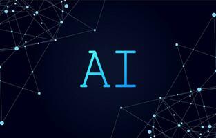 Artificial Intelligence ,AI chipset on circuit board, futuristic Technology Concept vector