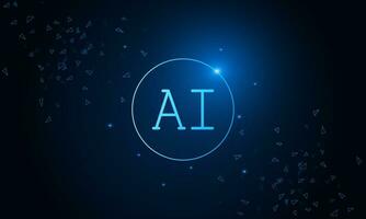 Artificial Intelligence ,AI chipset on circuit board, futuristic Technology Concept vector