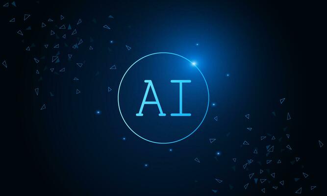 Artificial Intelligence ,AI chipset on circuit board, futuristic Technology Concept