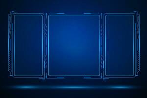 Sci fi futuristic user interface, HUD template frame design, Technology abstract background vector