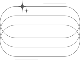 esthétique Cadre forme. contour minimal graphique éléments avec étoiles. abstrait boho cambre avec scintille. branché géométrique modèle pour affiche et histoire. png