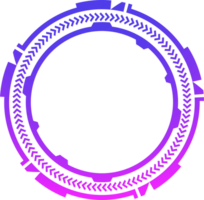 hud trogen element. abstrakt optisk neon syfte. cirkel geometrisk form för virtuell gränssnitt och spel. kamera sökare för prickskytt vapen. png