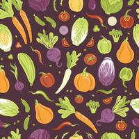 modelo de vegetales en plano estilo. varios Fresco vegetariano productos agricultura diseño elementos. cosecha. sano estilo de vida. para fondo de pantalla, impresión en tela, envase, antecedentes. vector