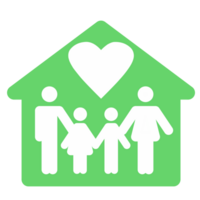 home family icon with hearts symbol png