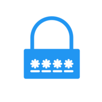 pin password on pad lock icon png