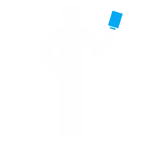 mannen met smartphone icoon png