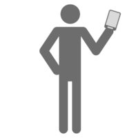 Männer mit Smartphone Symbol png