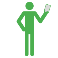 men with smartphone icon png