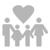 famiglia icona con cuore forma simbolo png