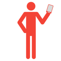 men with smartphone icon png