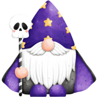 Watercolor Halloween Gnome Illustration png