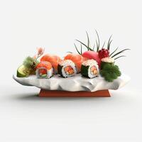 high quality 3D style design of sushi photo
