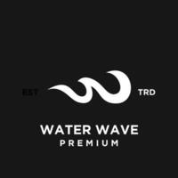 w letter water initial logo design template vector