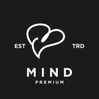 brain mind m Letter logo icon design illustration vector