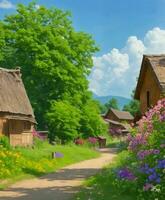 Summer in village photo