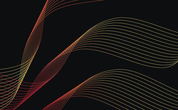 moderno tendencias resumen negro antecedentes con curva brillante lleno color cinta de líquido pintar. modelo para diseño presentación, volantes, tarjeta, web página. vector ilustración eps10