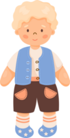 Children toy doll.   cute curly blond boy png