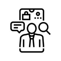 phone interview interview job line icon vector illustration