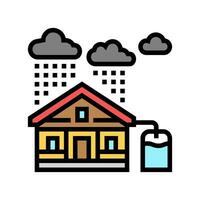 rainwater harvesting environmental color icon vector illustration