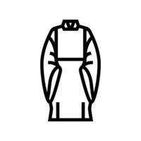shinto priest robe shintoism line icon vector illustration