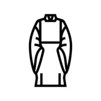 shinto priest robe shintoism line icon vector illustration